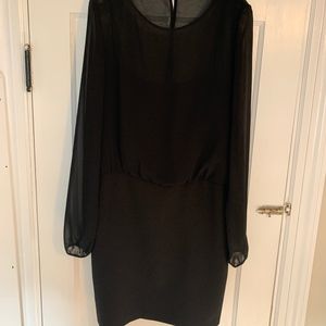 Banana Republic - Sheer Overlay Dress - Black